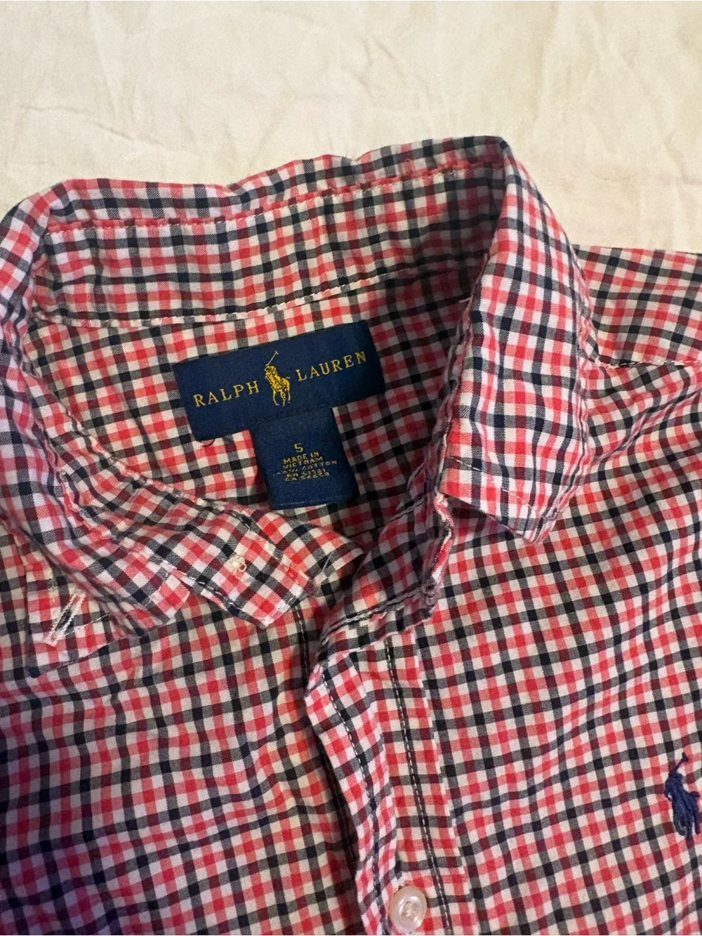 Boys Ralph Lauren Red & Blue Checked Button-Down Shirt
